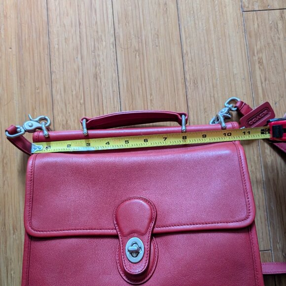 Vintage Coach Willis Bag - Red with Silver Hardware - Picture 12 of 14